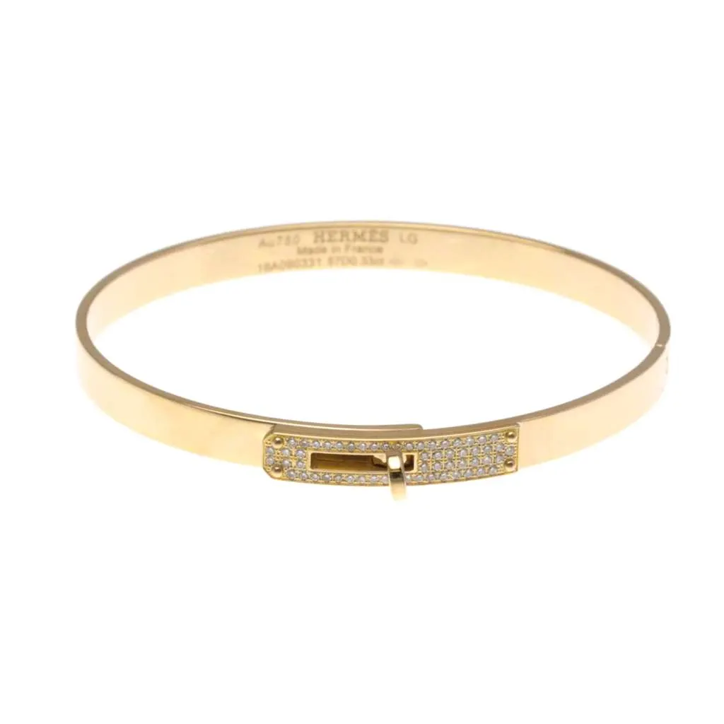 Hermès Kelly Bracelet Gold Good - Front View