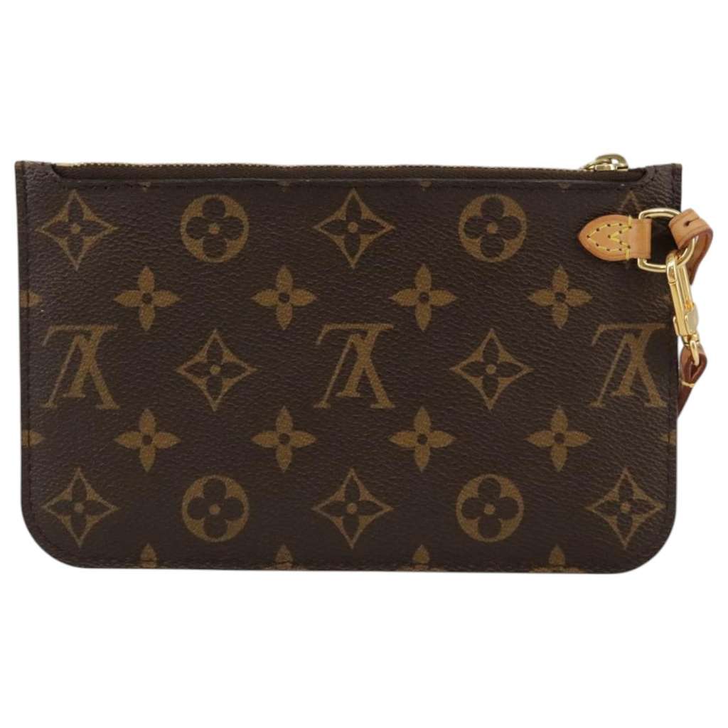 Louis Vuitton Neverfull Pochette Brown Canvas Good condition - Back View