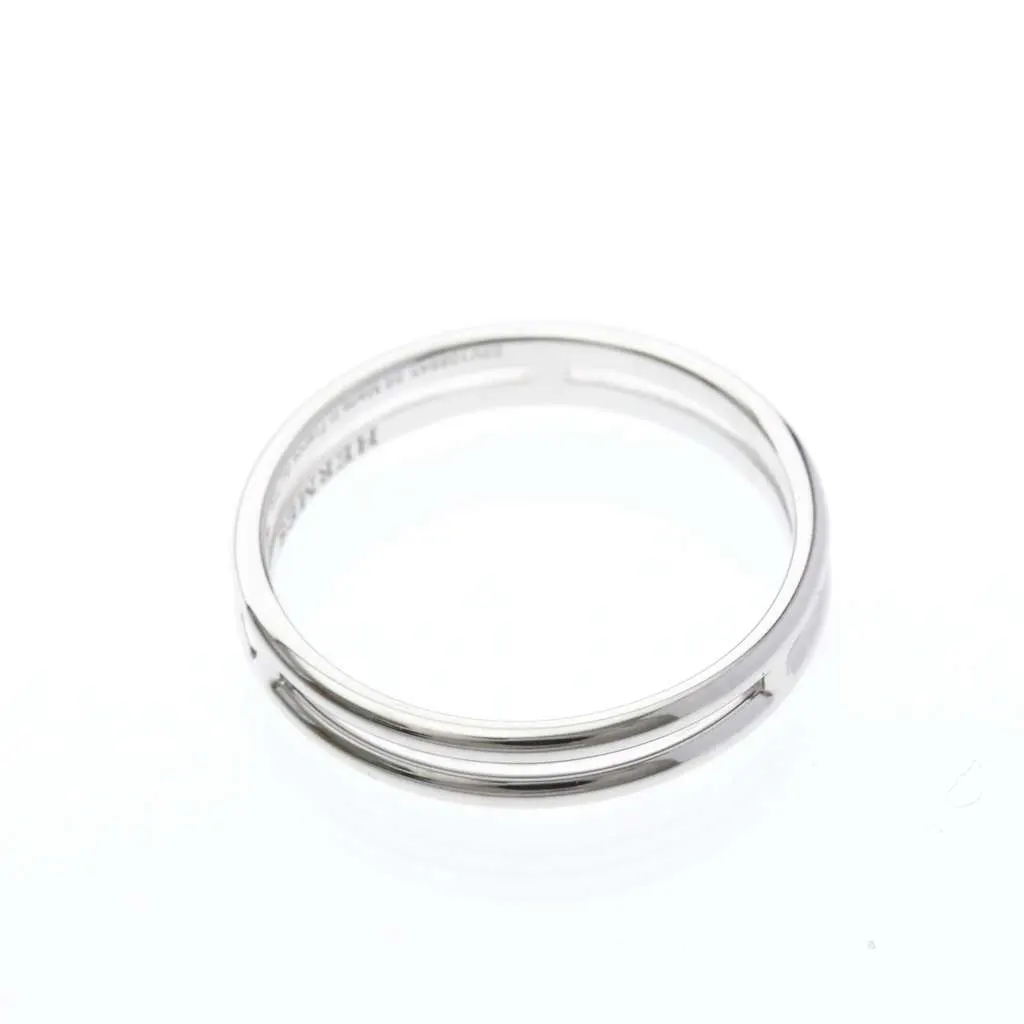 Hermès Ariane Wedding Band Ring Silver Good - Box View