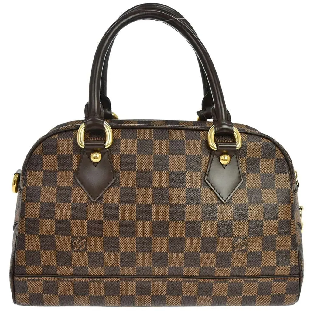 Louis Vuitton Duomo Boston Bag Brown Canvas Good - Back View