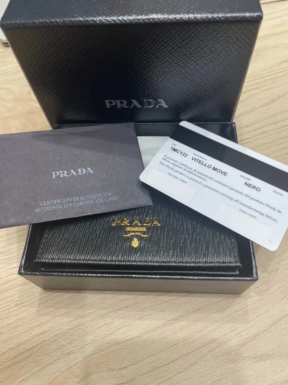 Prada Saffiano Black Leather Never worn - Box View