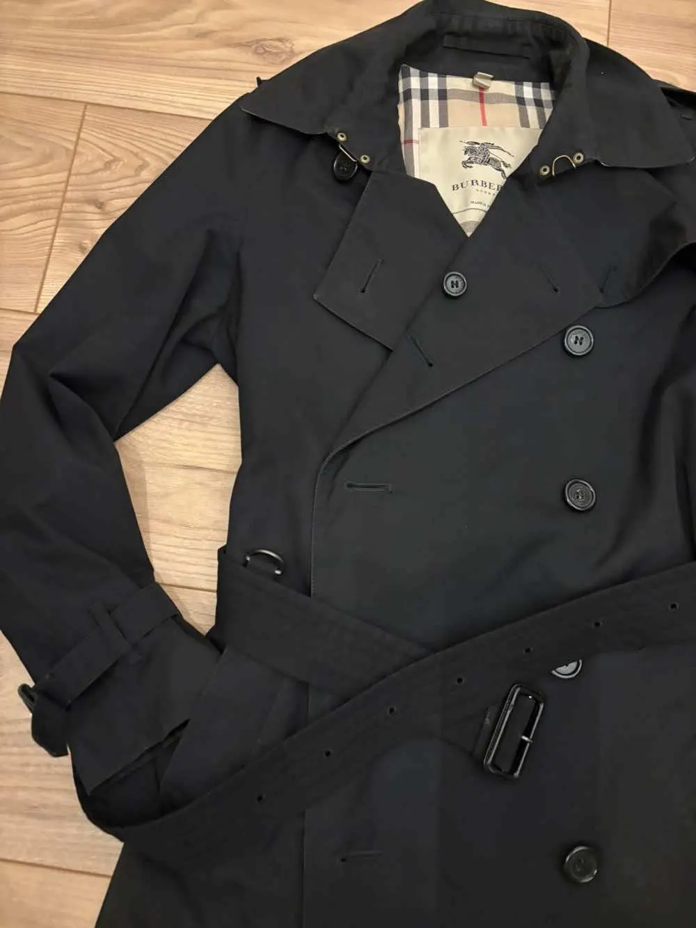 Burberry Trench coat Black Cotton Very good - Inside View