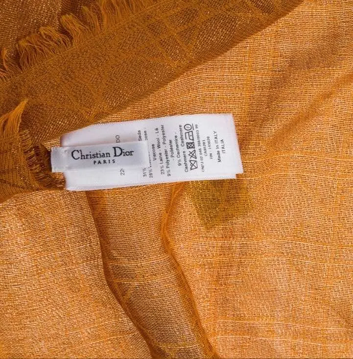 Dior Cannage Orange Wool Never worn, with tag - Inside View