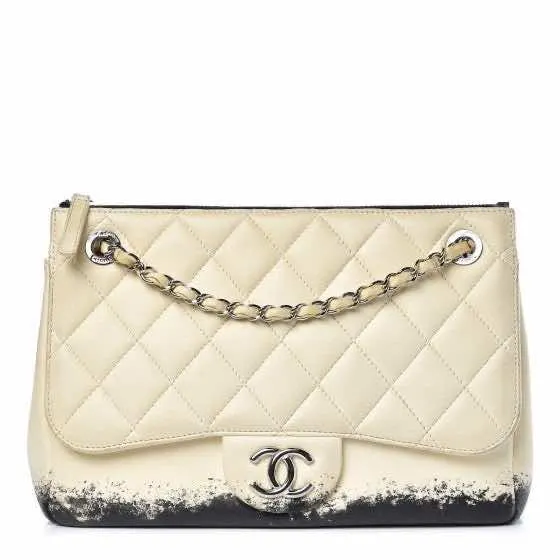 Chanel Timeless Beige Leather Good - Front View