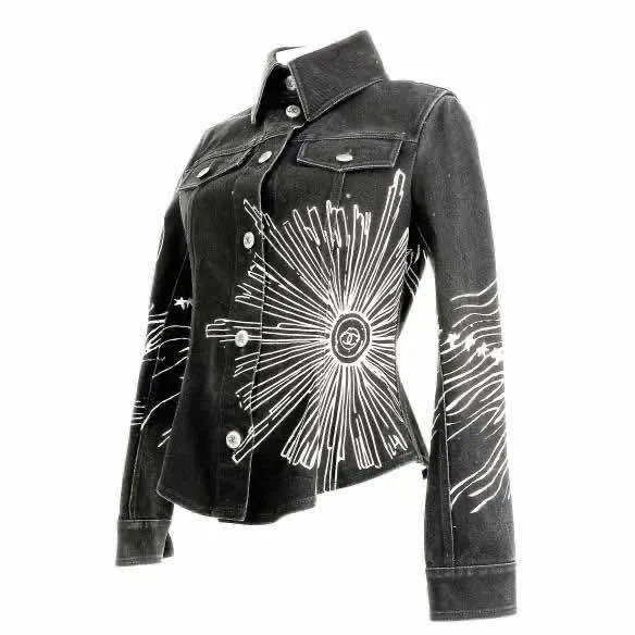 Chanel Denim jacket Grey Denim Never worn, with tag - Back View