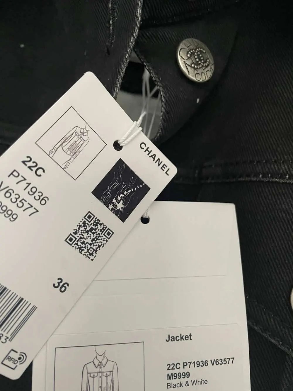 Chanel Denim jacket Grey Denim Never worn, with tag - Box View