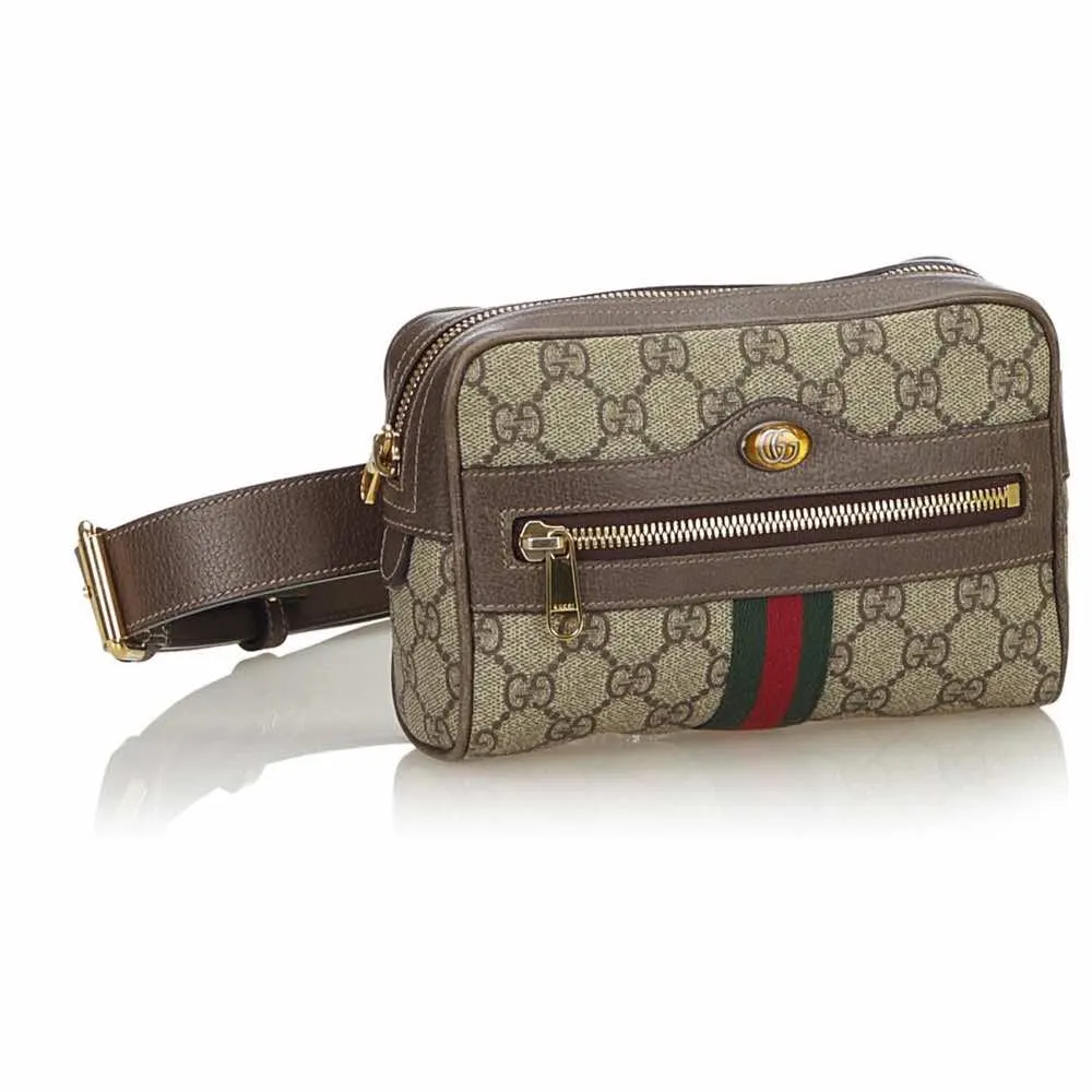 Gucci Ophidia Supreme Belt bag Brown Canvas Very good - Back View