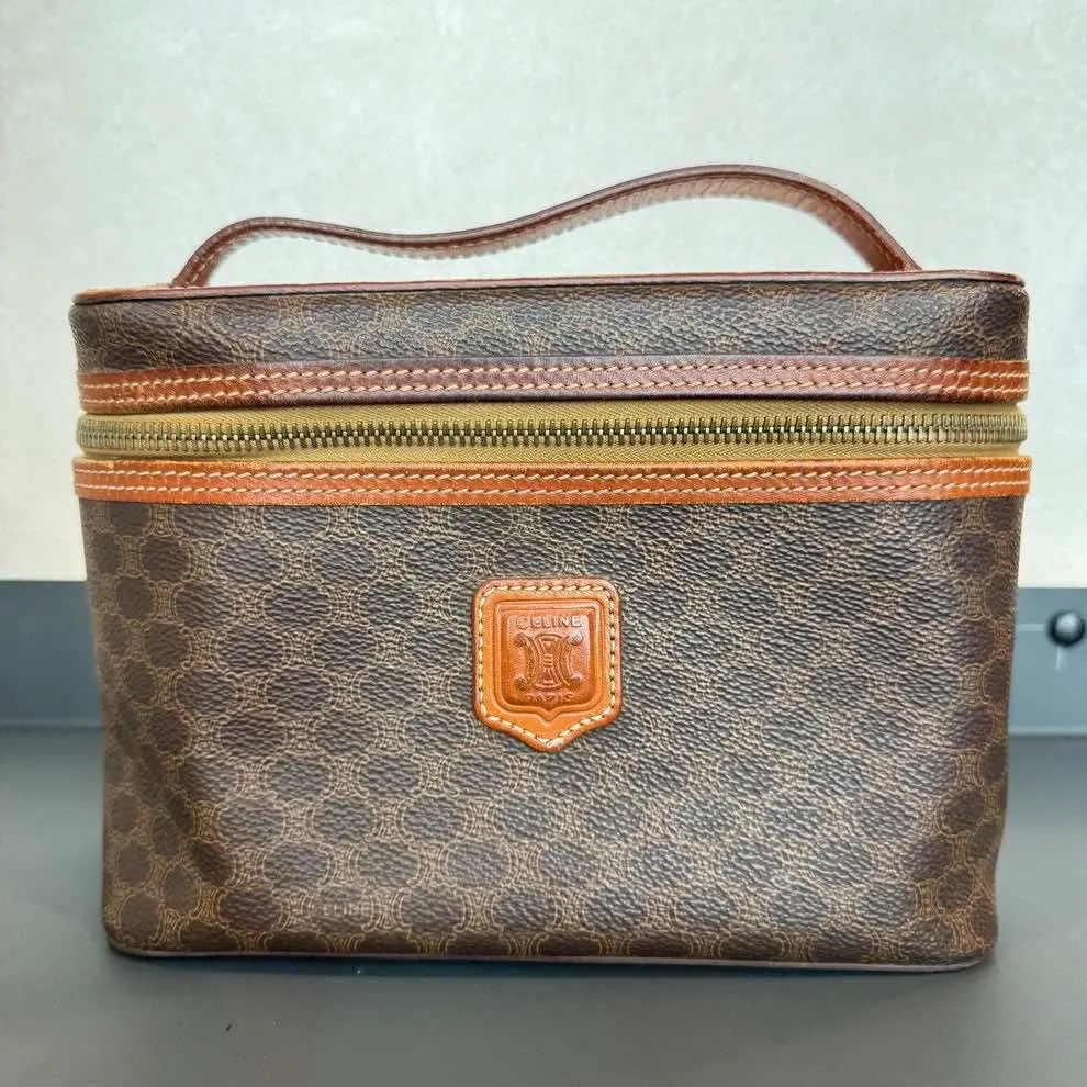 Celine Vanity Brown Canvas Good - Back View