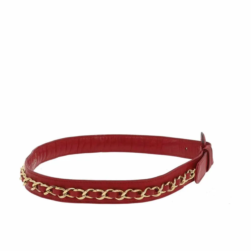 Chanel Red leather Red Leather Very good - Inside View