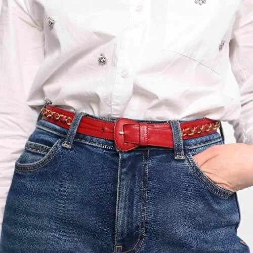 Chanel Red leather - Detail 1