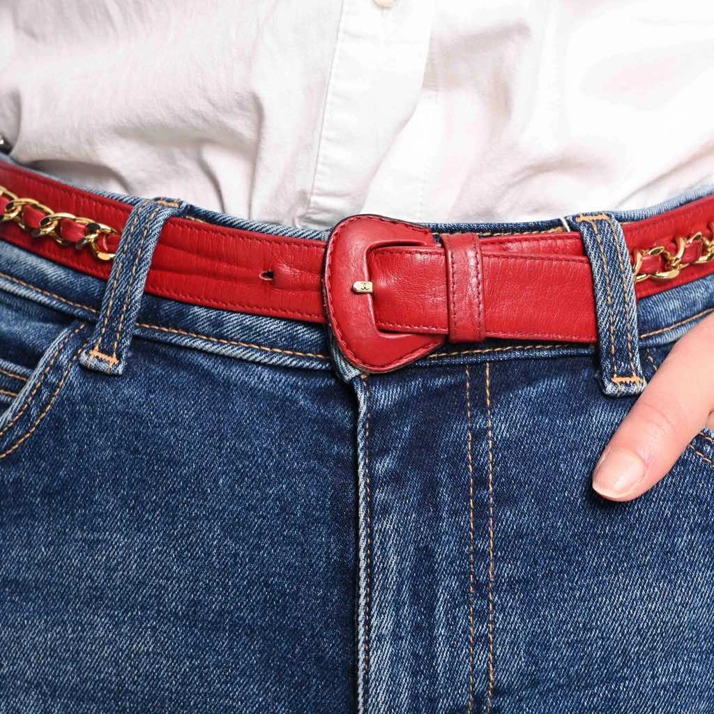 Chanel Red leather - Detail 2