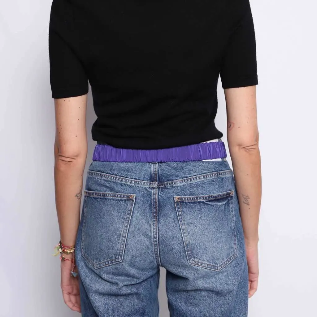 Chanel Nylon elastane belt Purple Very good - Model View