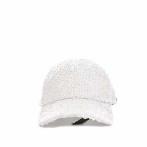 Chanel White sequin cap White Good - Front View