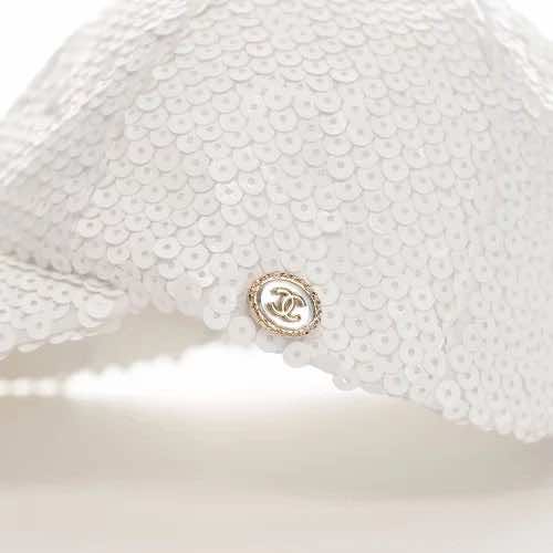 Chanel White sequin cap - Image 6
