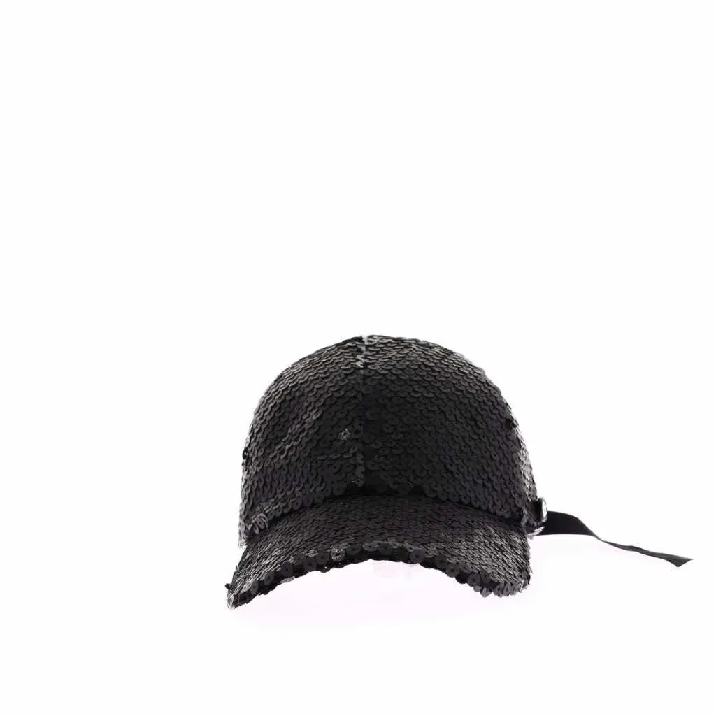 Chanel Black sequin cap Black Good - Front View