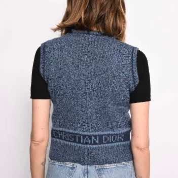 Dior Blue sleeveless sweater  - Detail 1