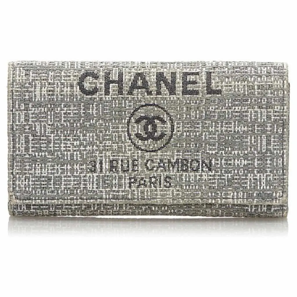 Chanel تويد effect مخمل محفظة