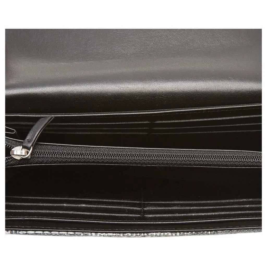 Chanel Tweed-effect velvet wallet Grey Velvet Never worn - Box View