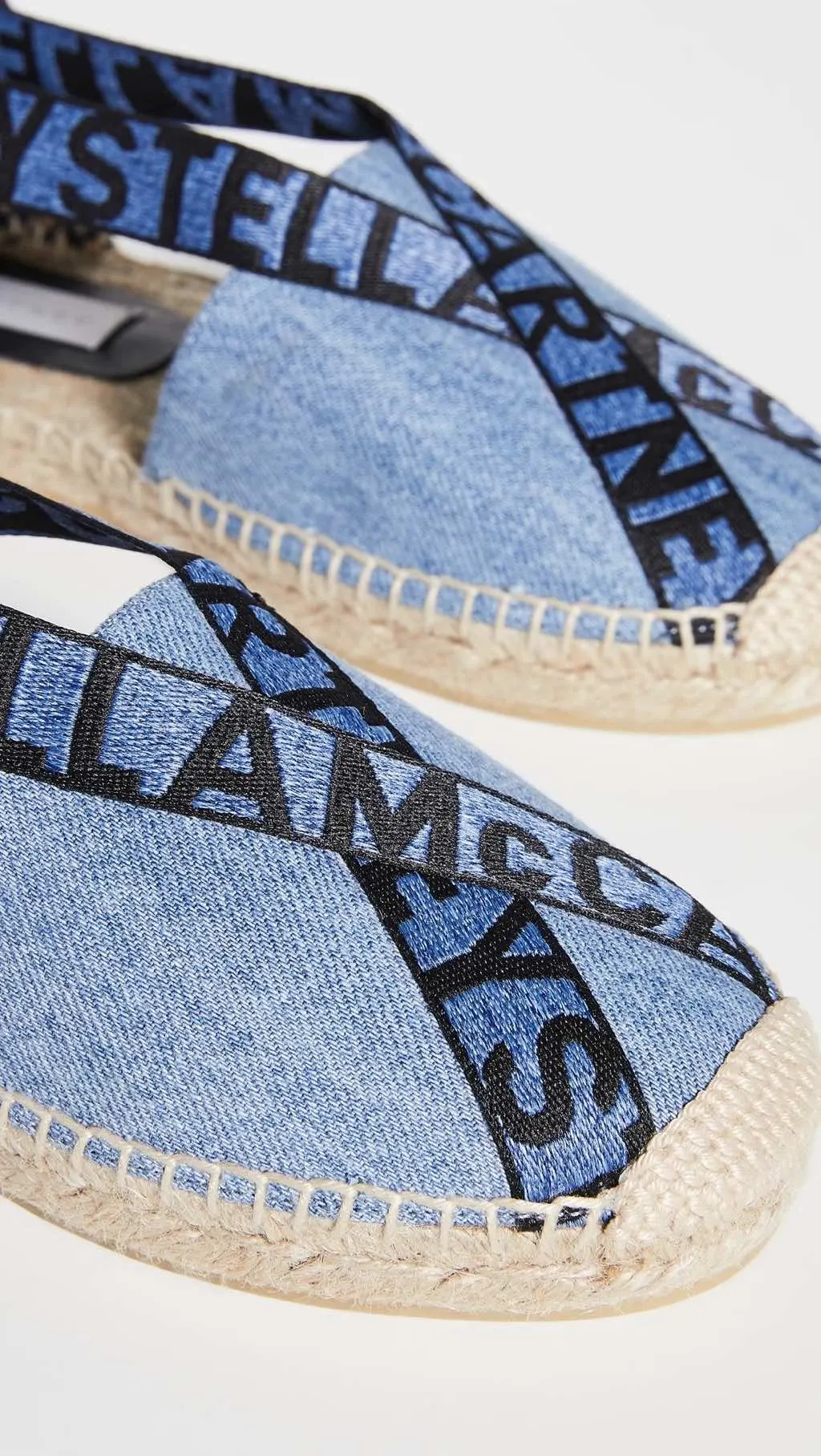 Stella McCartney Fabric and Denim Espadrilles Blue Denim Never worn, with tag - Back View