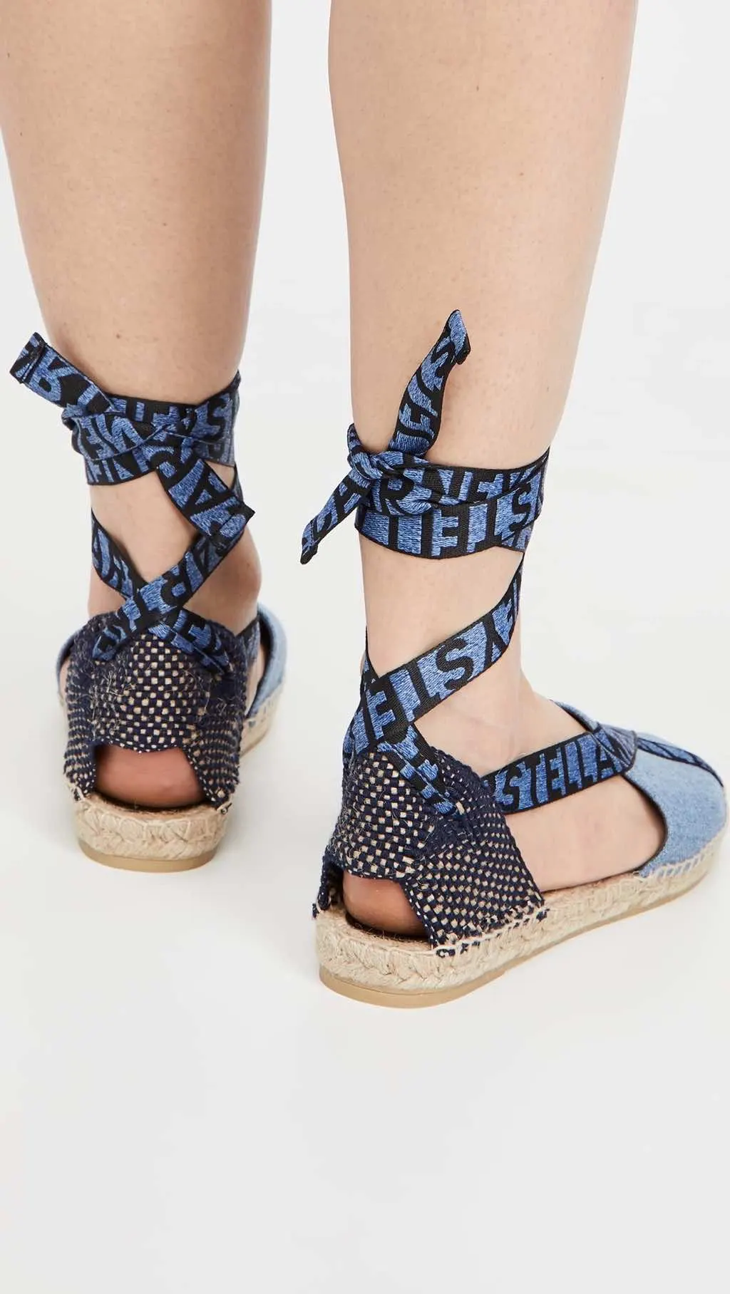 Stella McCartney Fabric and Denim Espadrilles Blue Denim Never worn, with tag - Model View