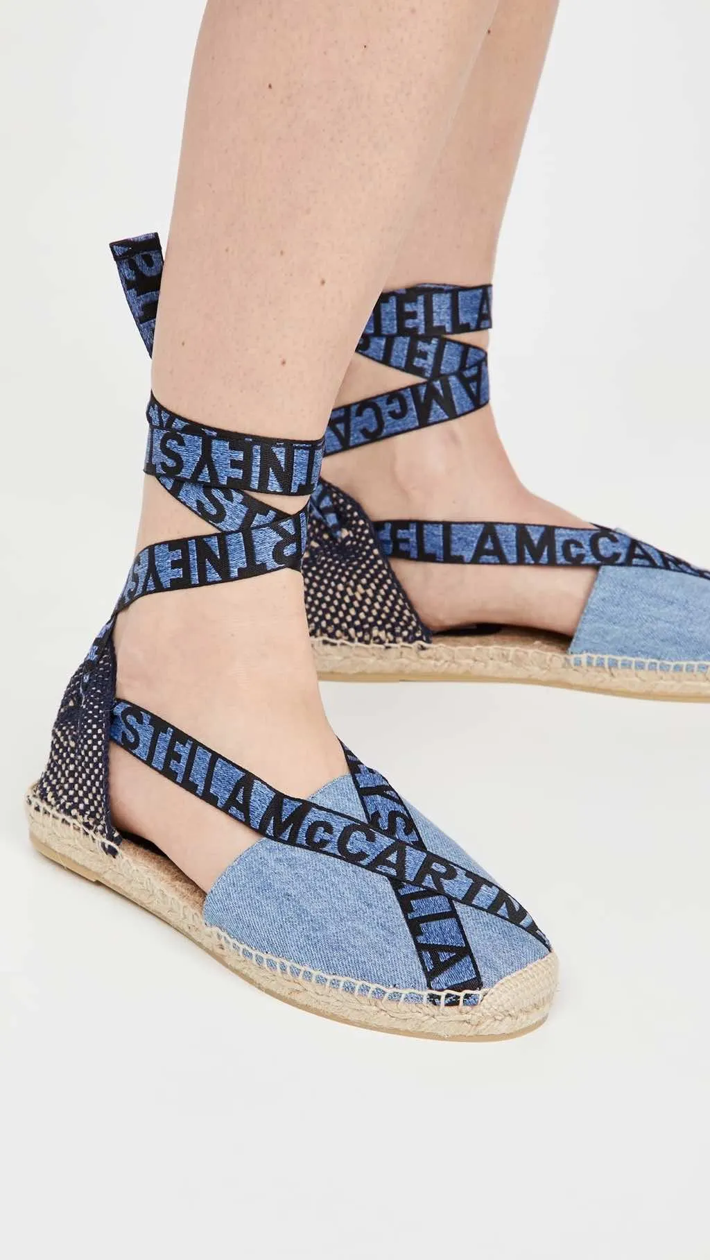Stella McCartney Fabric and Denim Espadrilles Blue Denim Never worn, with tag - Box View