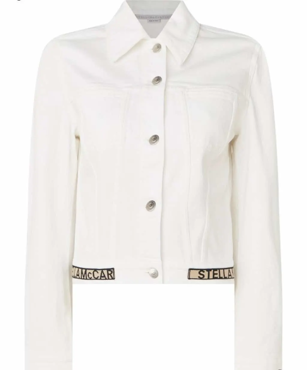Stella McCartney White Denim Jacket White Denim Never worn, with tag - Back View