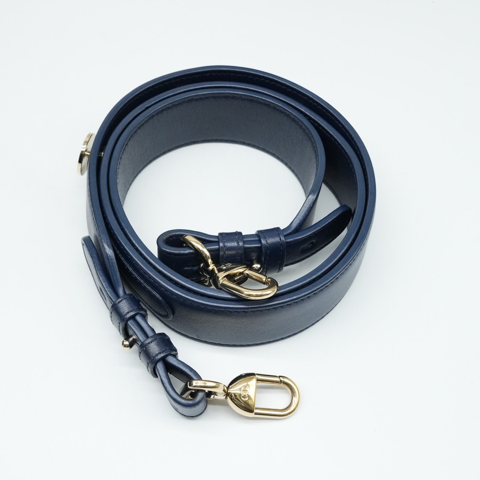 Christian Dior Navy Blue Color Small Lady Dior Lambskin Leather Satchel Bag - Image 10