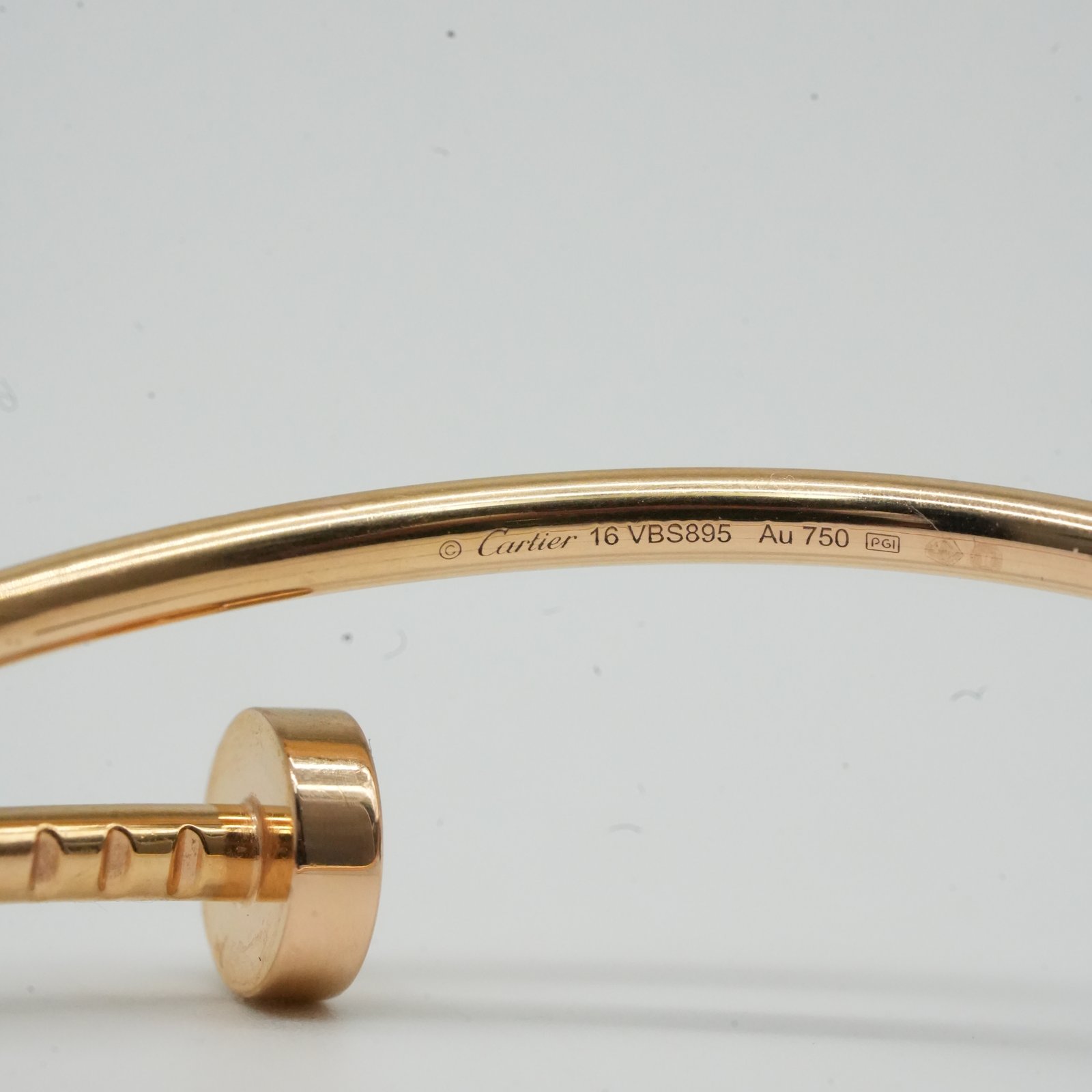 Cartier Un Clou SM Bracelet 18K Yellow Gold - Side view