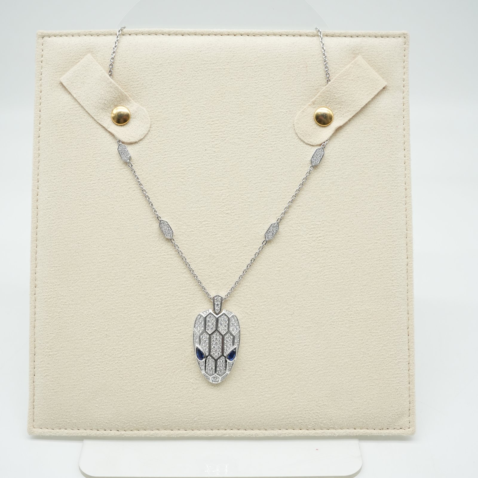 Bvlgari Serpenti Seduttori Diamond Necklace K18 White Gold - Back view