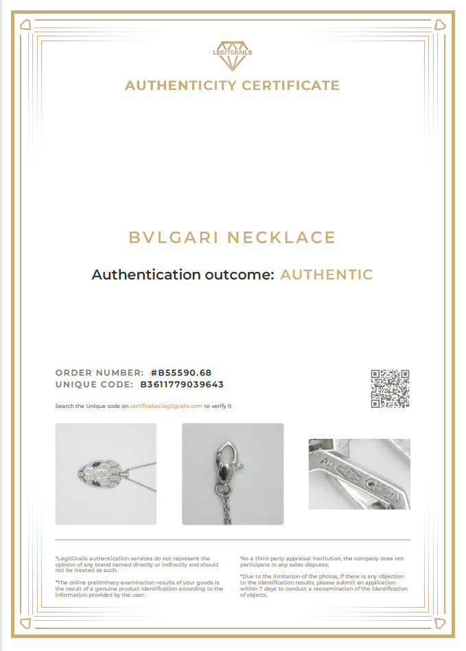 Bvlgari Serpenti Seduttori Diamond Necklace K18 White Gold - Image 11