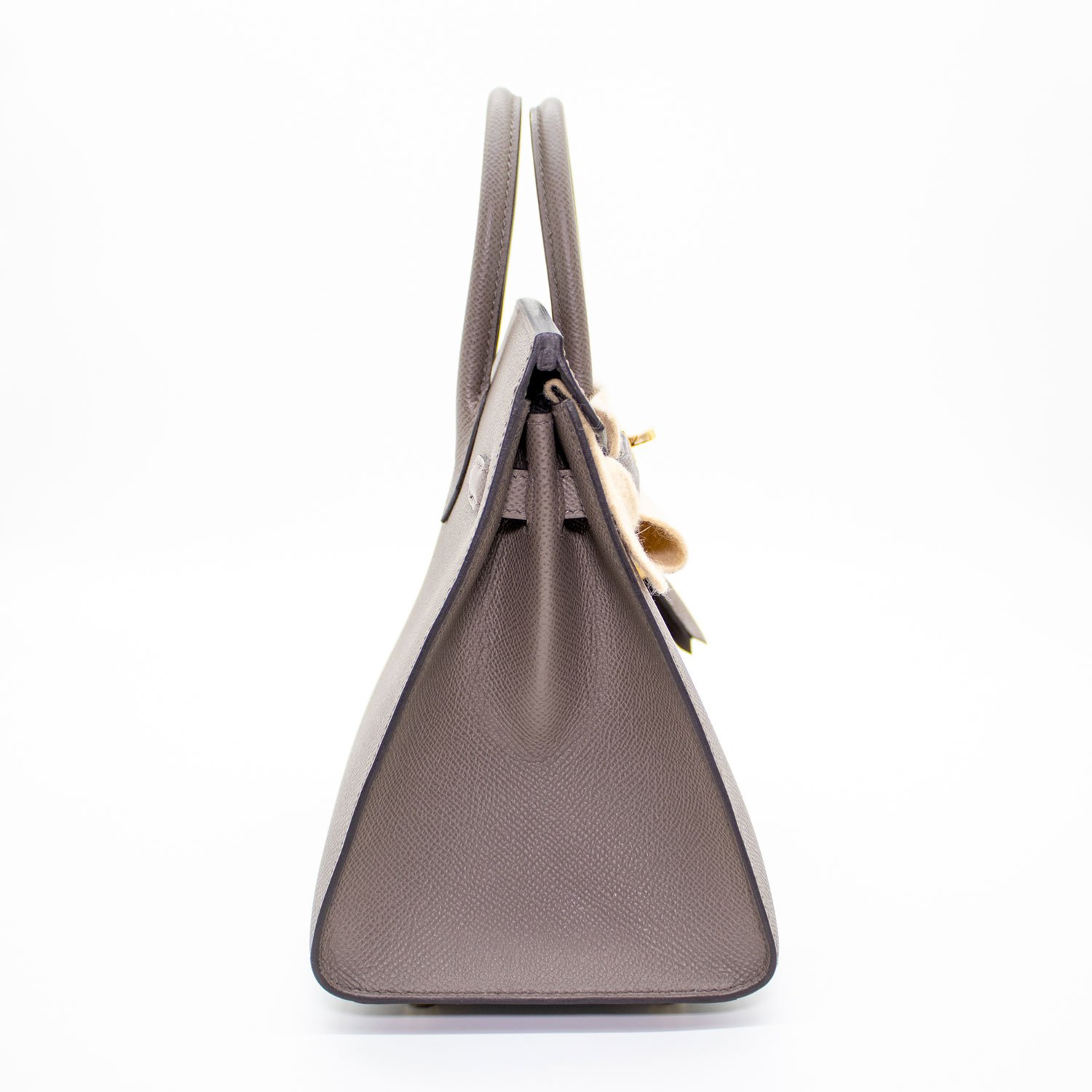 Hermès Birkin 25 Epsom Leather Gris Etain Gold HW 2023 Stamp B - Image 6