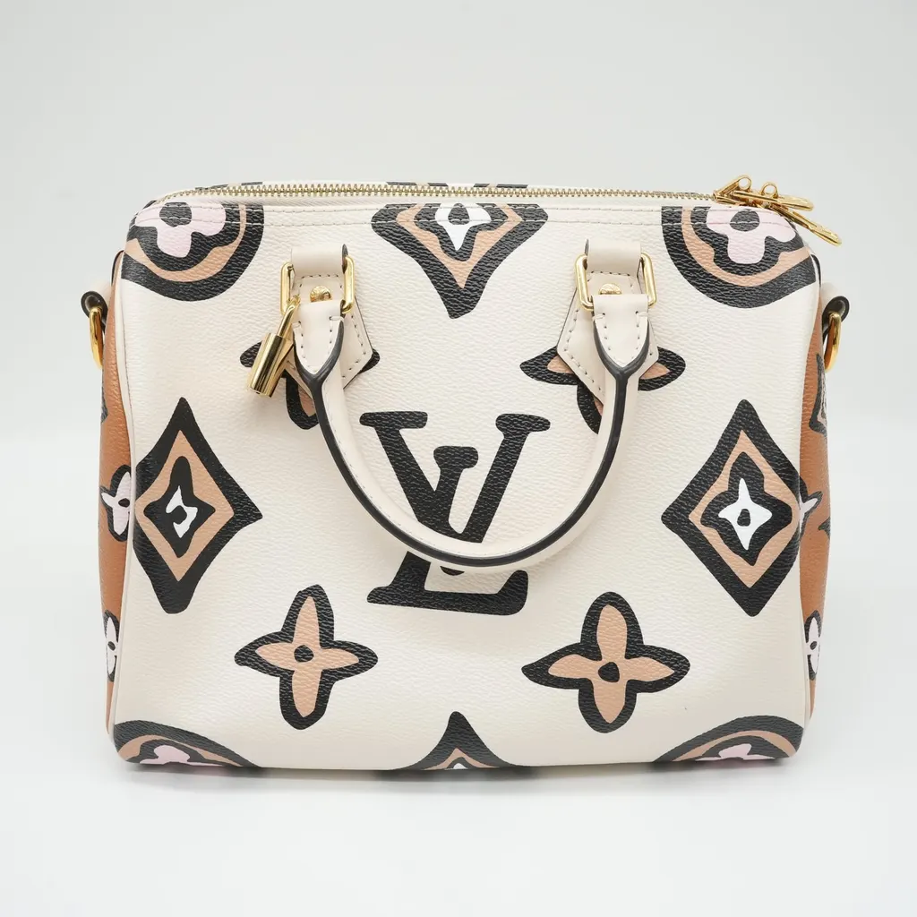 Louis Vuitton Bicolor Giant Wild At Heart Speedy Bandouliere 25 Bag M58947 White Canvas Good - Inside View