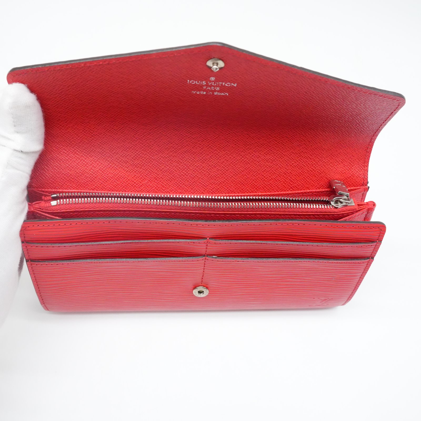 Louis Vuitton Epi Leather Sarah Wallet  Coquelicot M60723 - Image 10