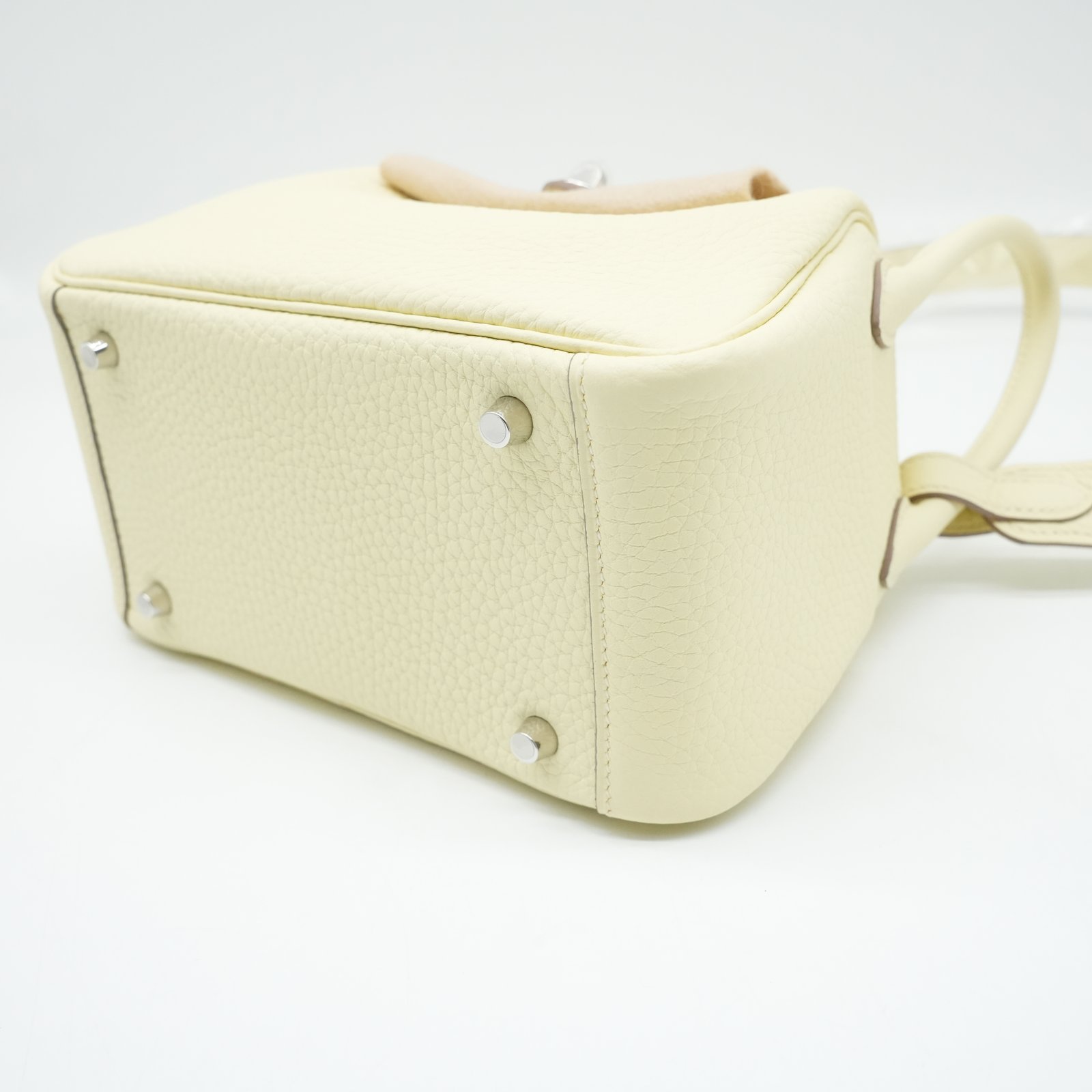 Hermès Lindy Mini Jaune Milton Taurillon Clemence Leather Shoulder Bag Year 2025 - Detail 2