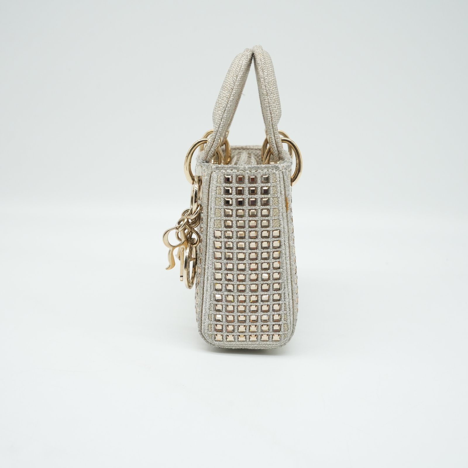 Dior Lady Dior Micro Shiny Handbag - Back view