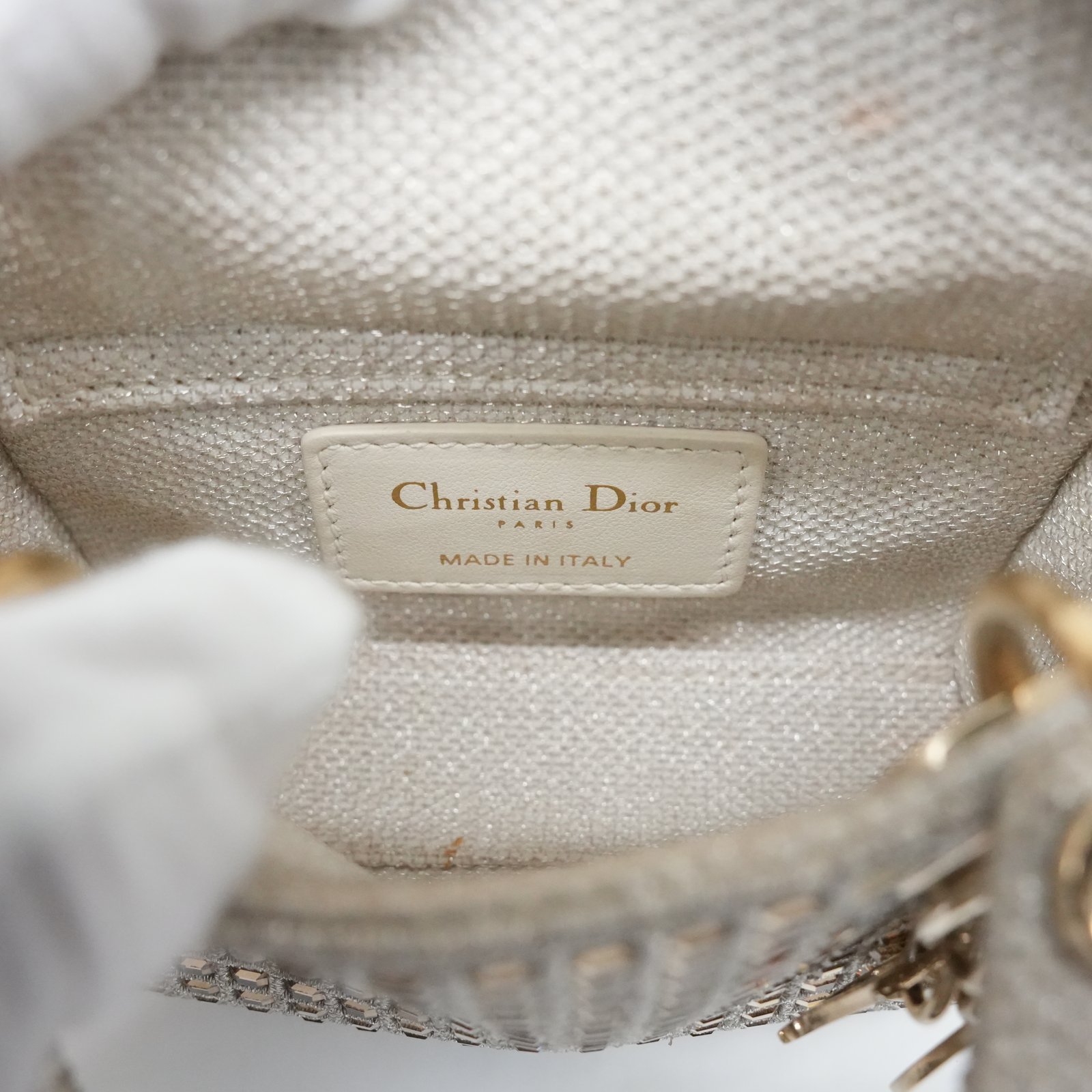 Dior Lady Dior Micro Shiny Handbag - Image 11