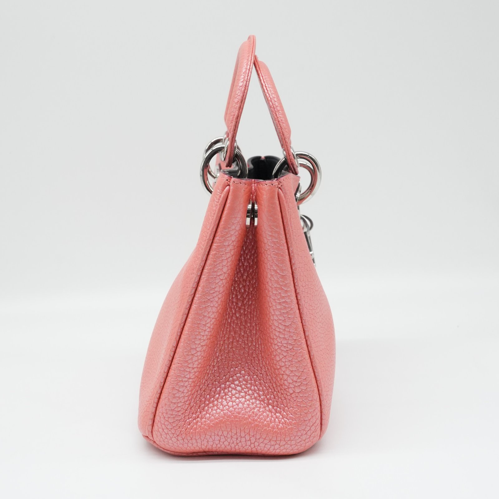 Christian Dior Pink Leather Small Diorissimo Shopper Tote - 4