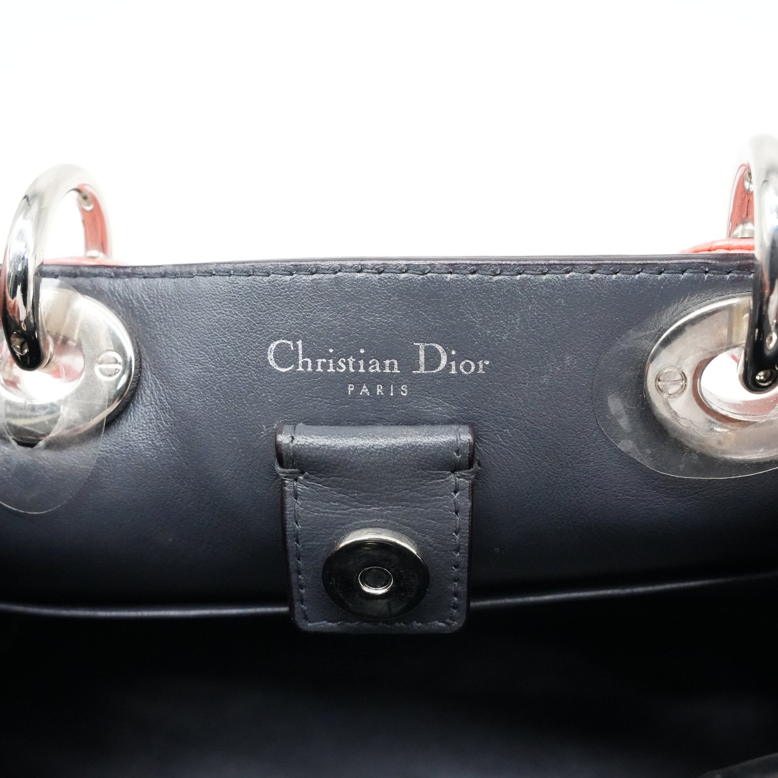 Christian Dior Pink Leather Small Diorissimo Shopper Tote - Image 10