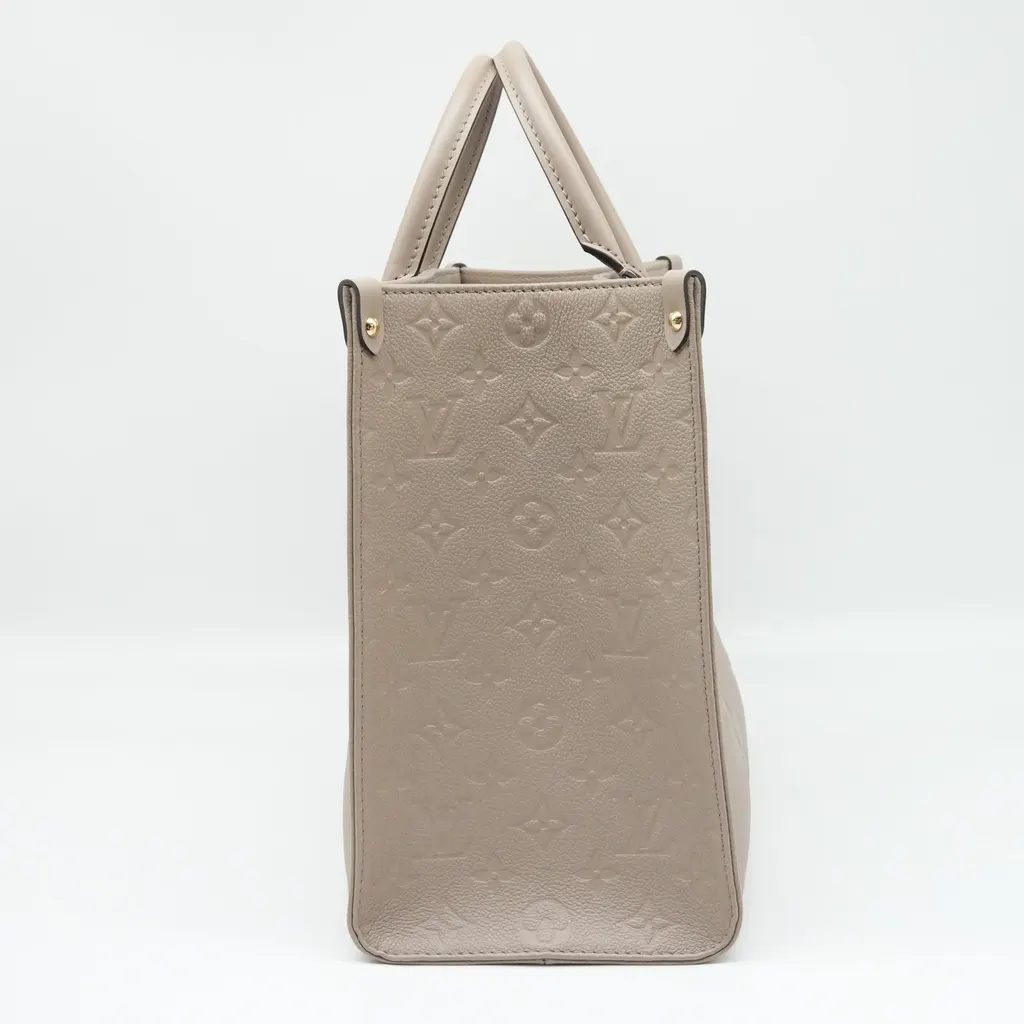 Louis Vuitton Monogram Empreinte Onthego MM Tote Bag M45607 Beige Leather Very good - Back View