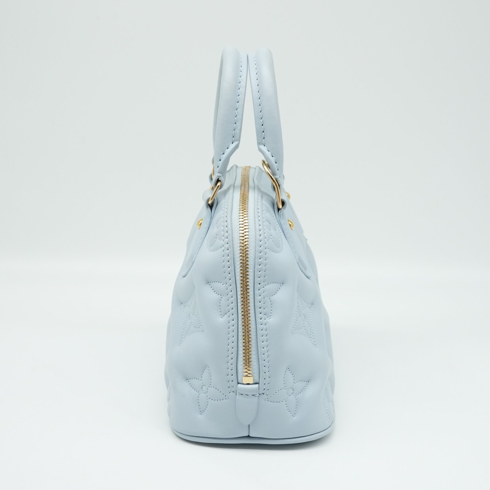 Louis Vuitton Alma BB Blue Glacier Bubblegram Calfskin Bag M59793 - Back view