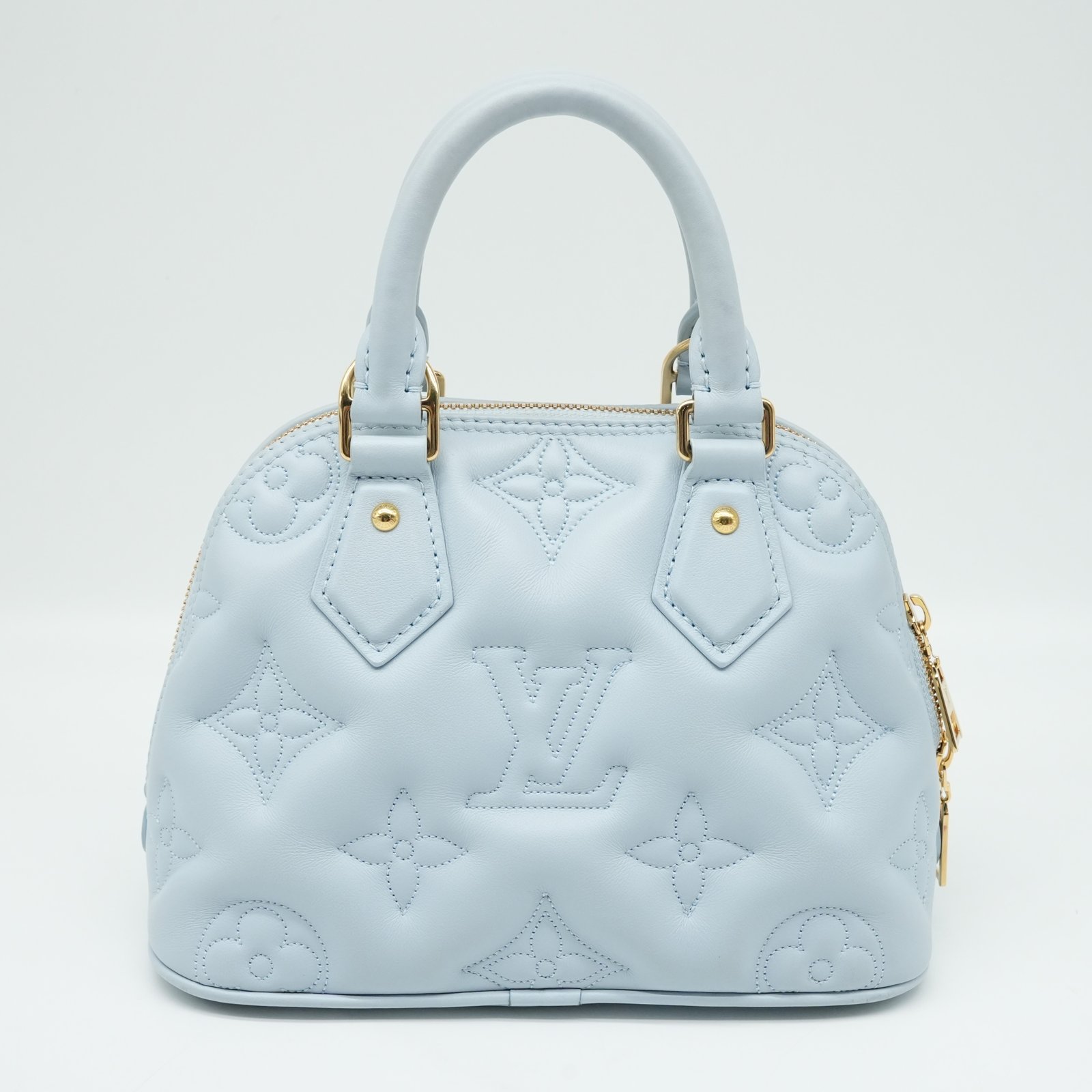 Louis Vuitton Alma BB Blue Glacier Bubblegram Calfskin Bag M59793 - Image 6