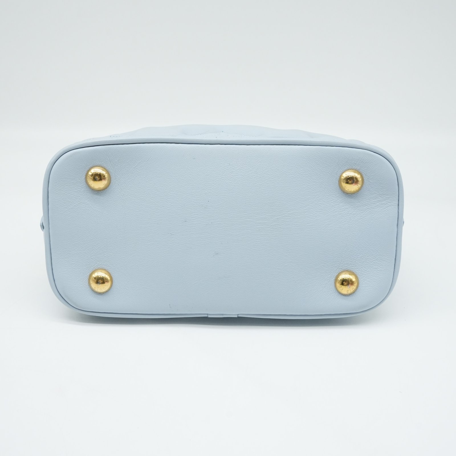 Louis Vuitton Alma BB Blue Glacier Bubblegram Calfskin Bag M59793 - Side view