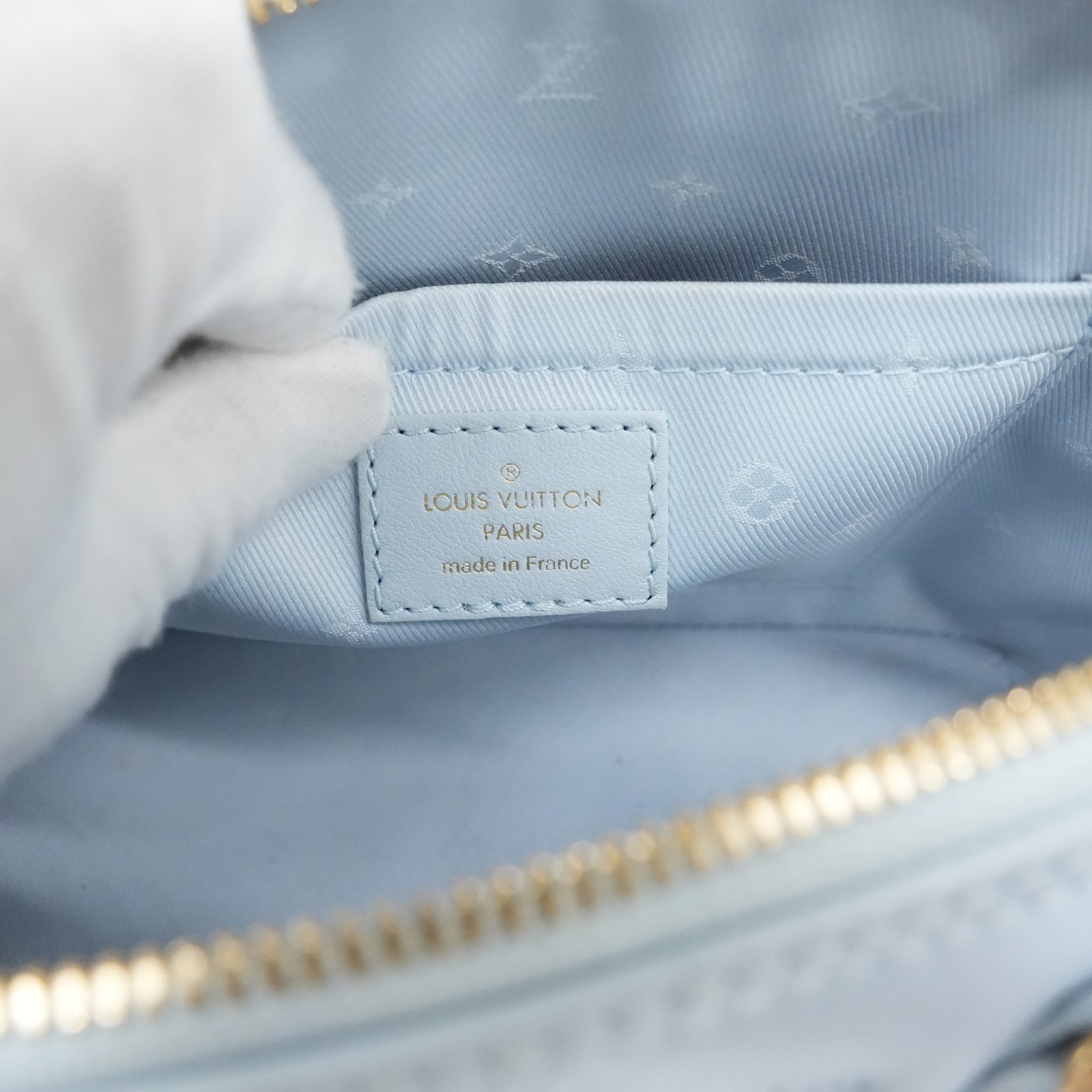 Louis Vuitton Alma BB Blue Glacier Bubblegram Calfskin Bag M59793 - Image 11