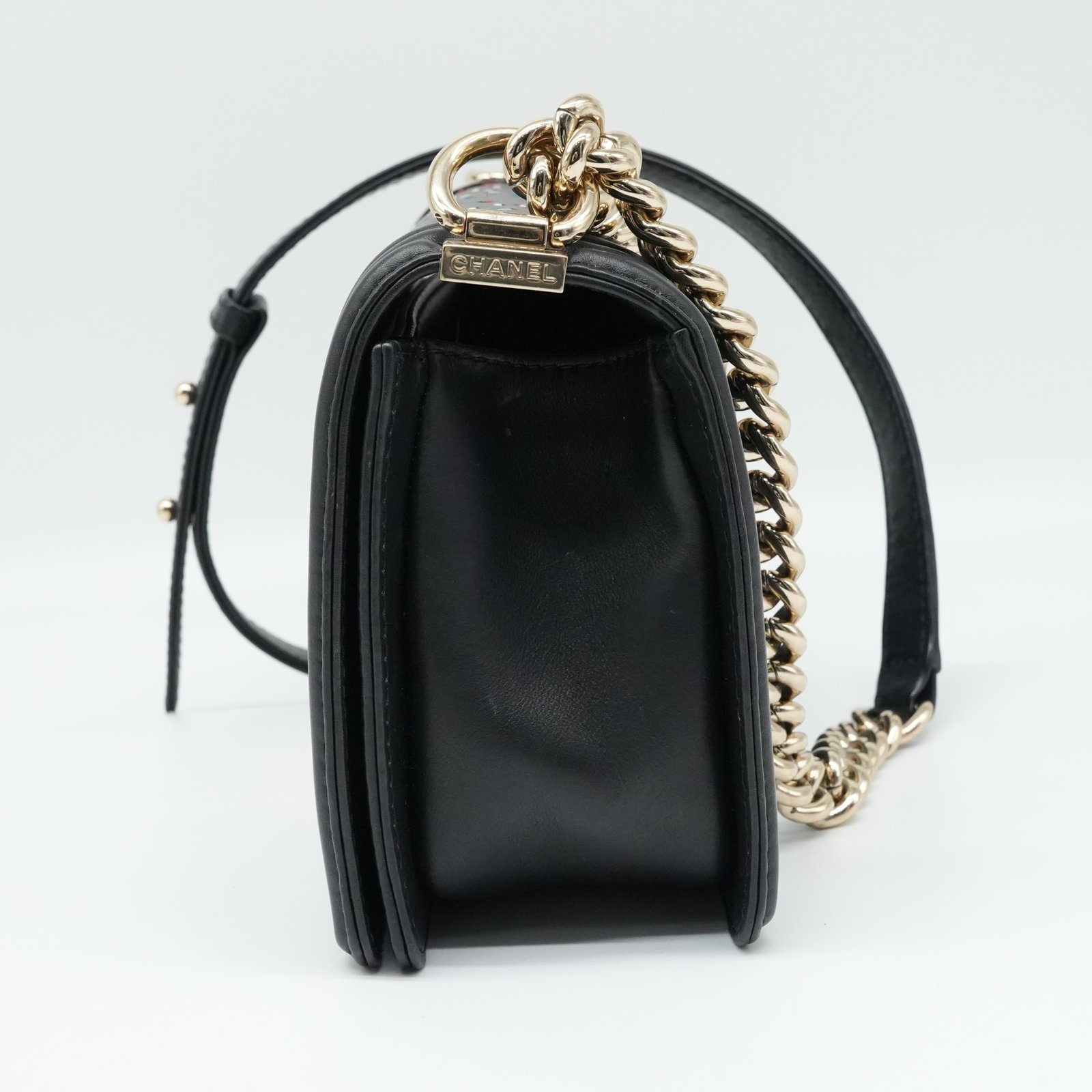 Chanel Boy Bag Black Medium tricolor - Image 6