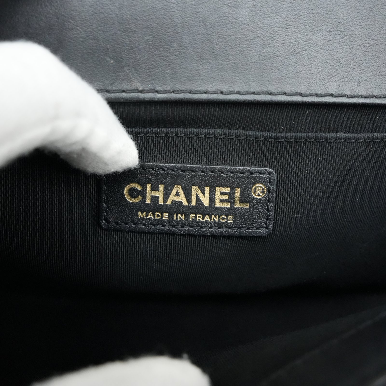 Chanel Boy Bag Black Medium tricolor - Detail 2