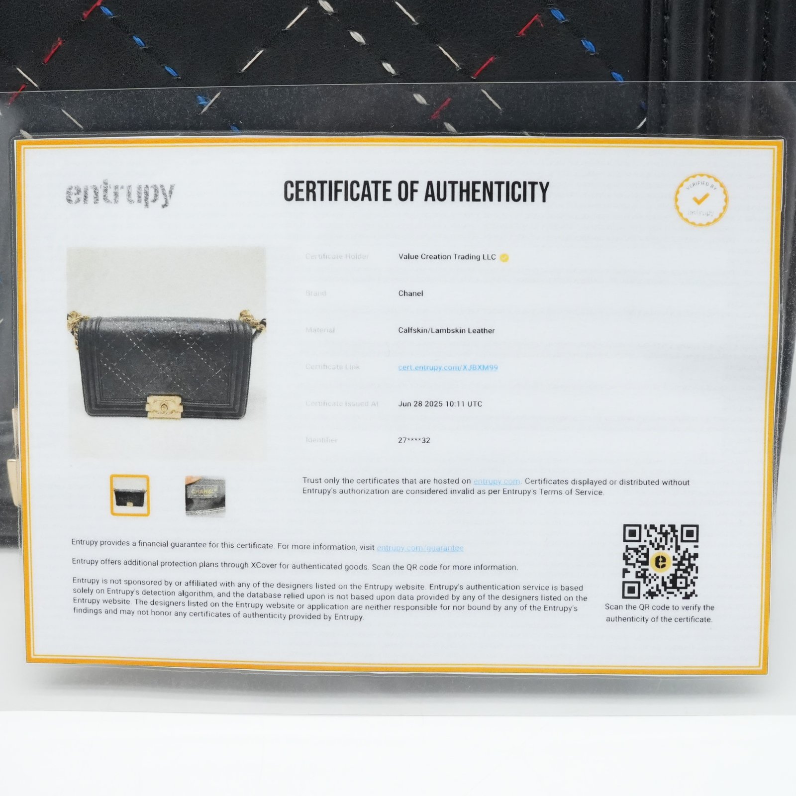 Chanel Boy Bag Black Medium tricolor - Image 11