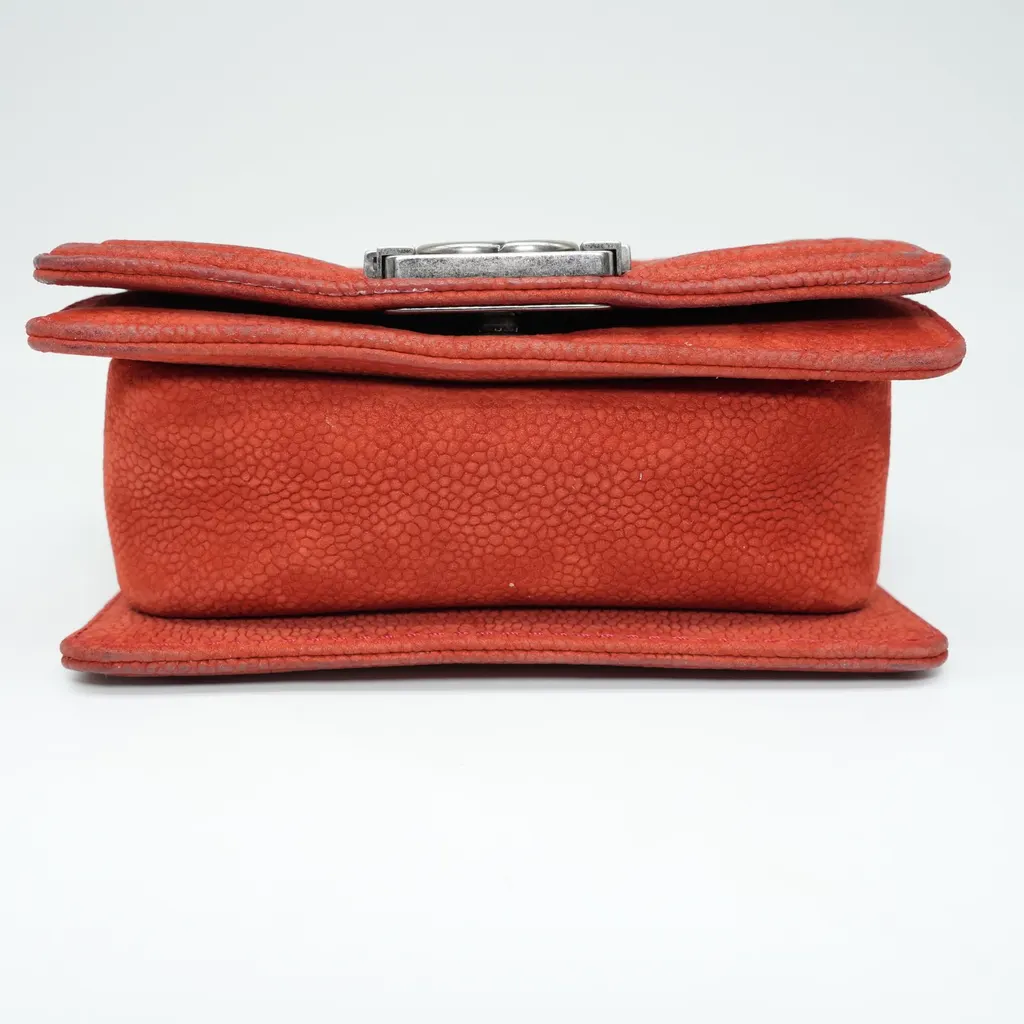 Chanel Red Le Boy Mini Canvas Shoulder Bag Red Canvas Fair - Box View