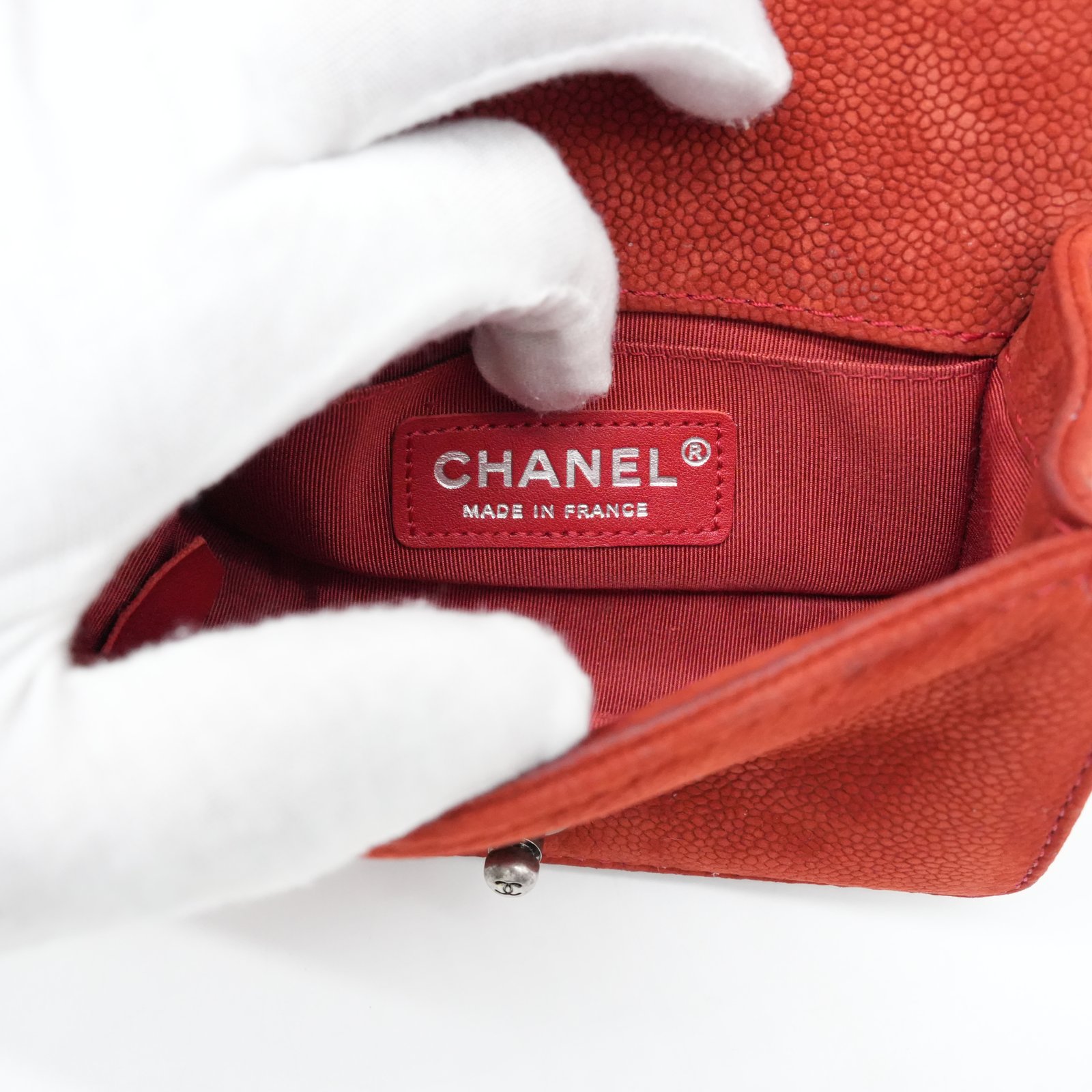 Chanel Red Le Boy Mini Canvas Shoulder Bag - Image 10