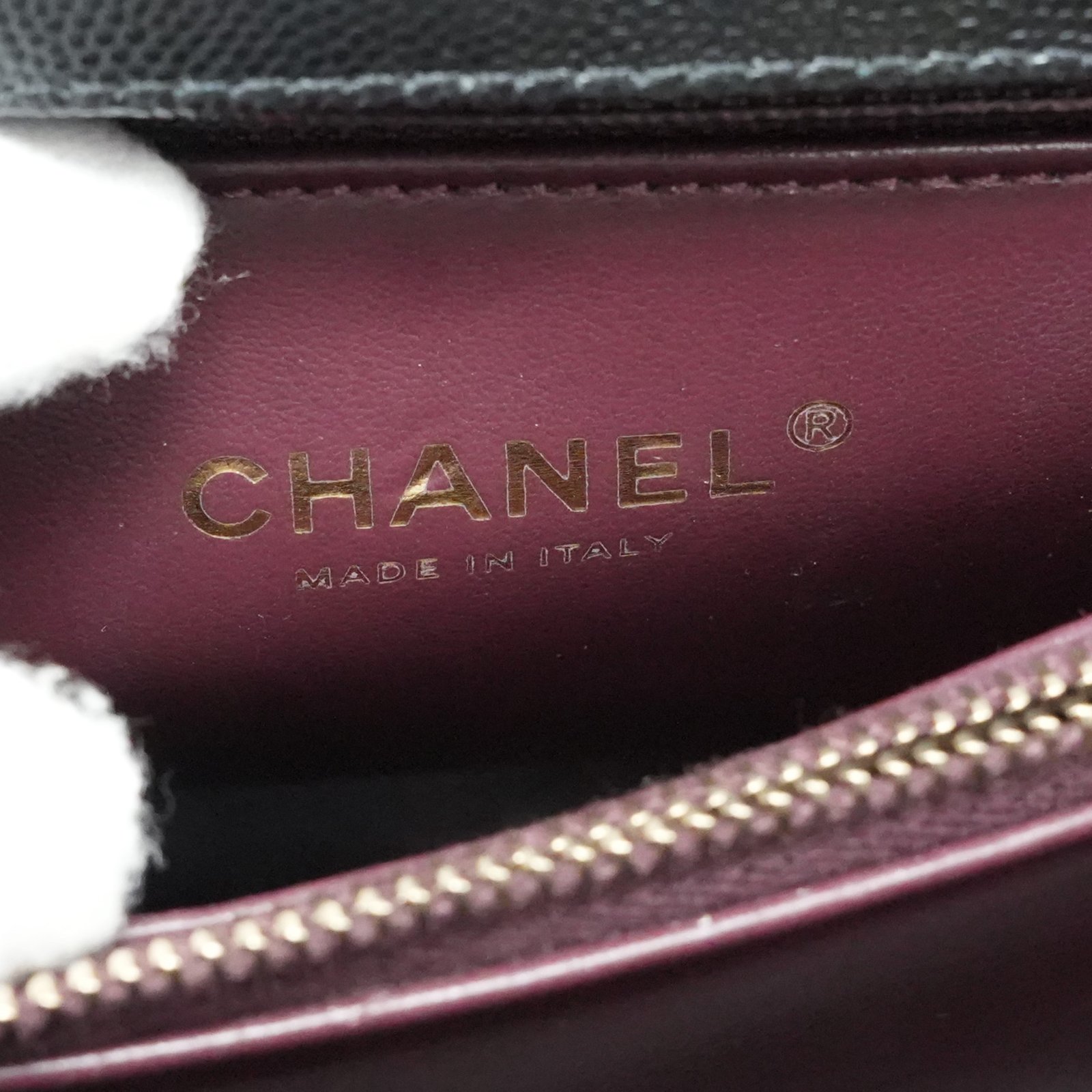 Chanel Flap Bag Top Handle Grained Caviar Noir - Image 13