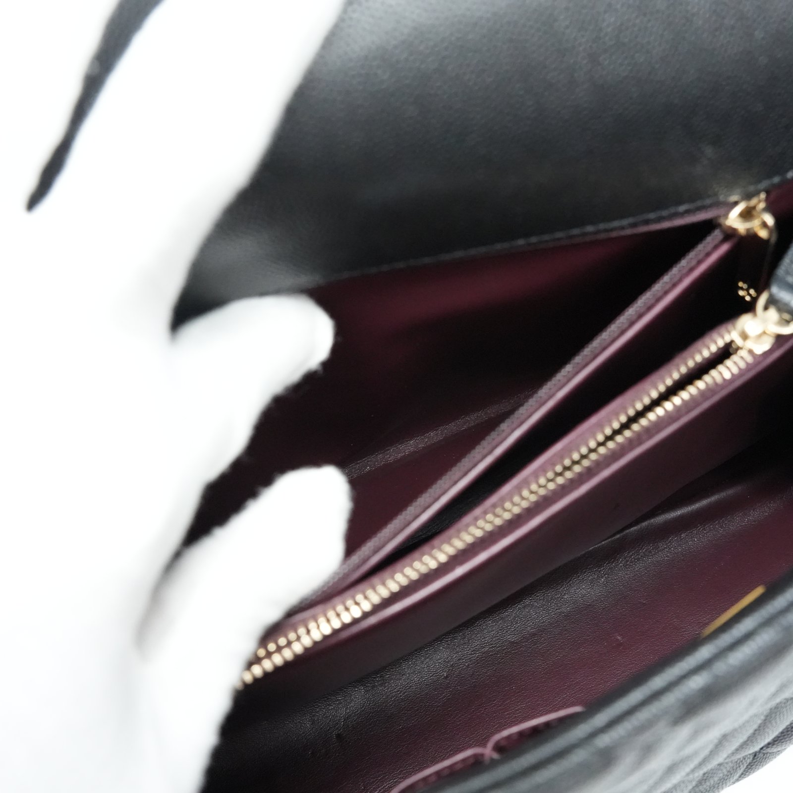 Chanel Flap Bag Top Handle Grained Caviar Noir - Image 14